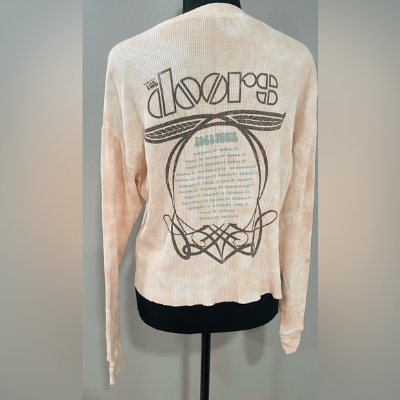 Daydreamer Oversized The Doors 1968 Cropped Thermal Tee Sand Cloud - Picture 6 of 9